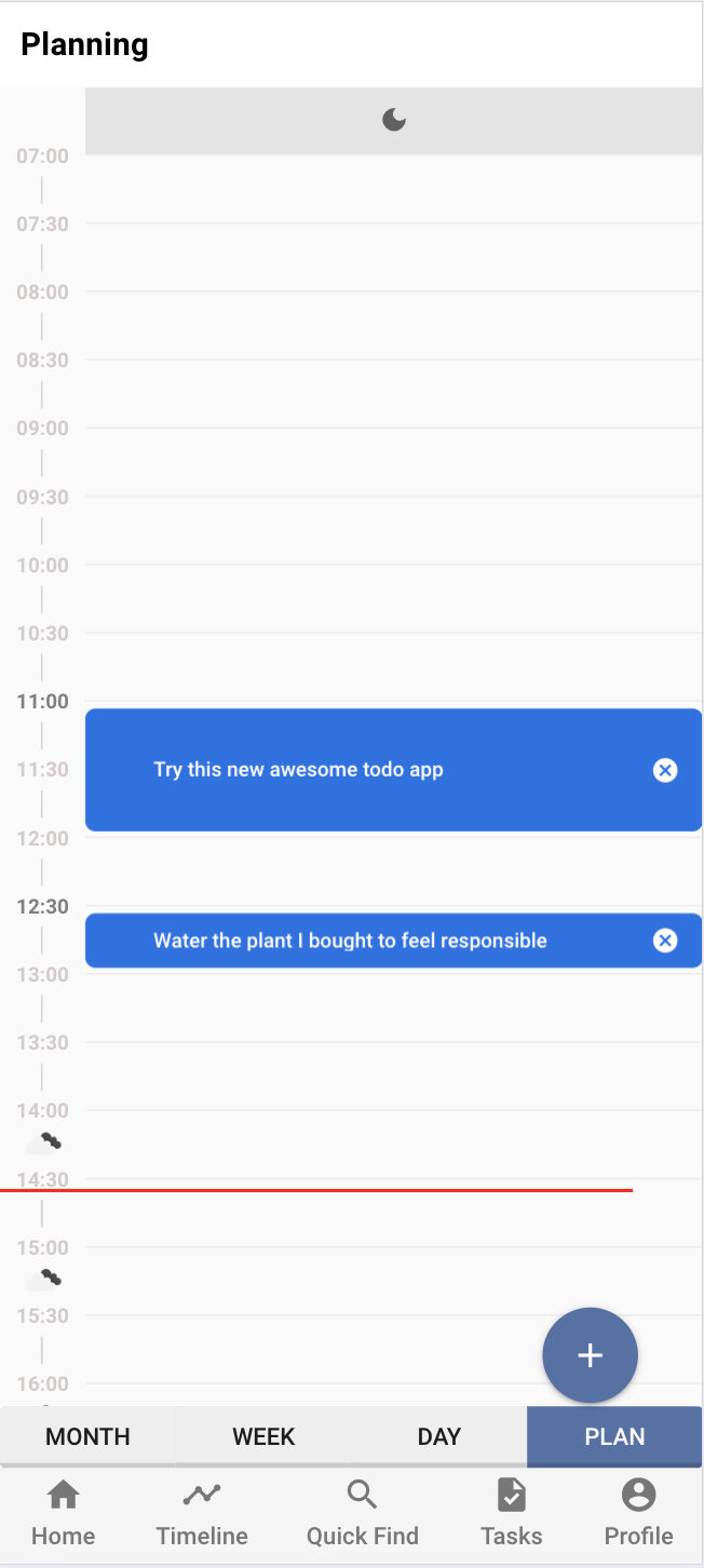 Time blocking interface with calendar integration